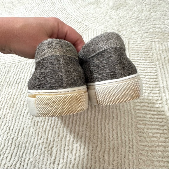 Chocolat Blu Noella Slip On Sneaker Grey Calf Hair Grommet Detail Size 39 US 8 - Picture 6 of 11